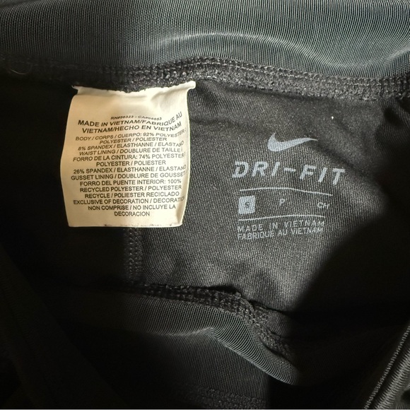 Nike Dri Fit Womens Black Purple Leggings Size Small Athleisure Gym Running - Picture 2 of 6